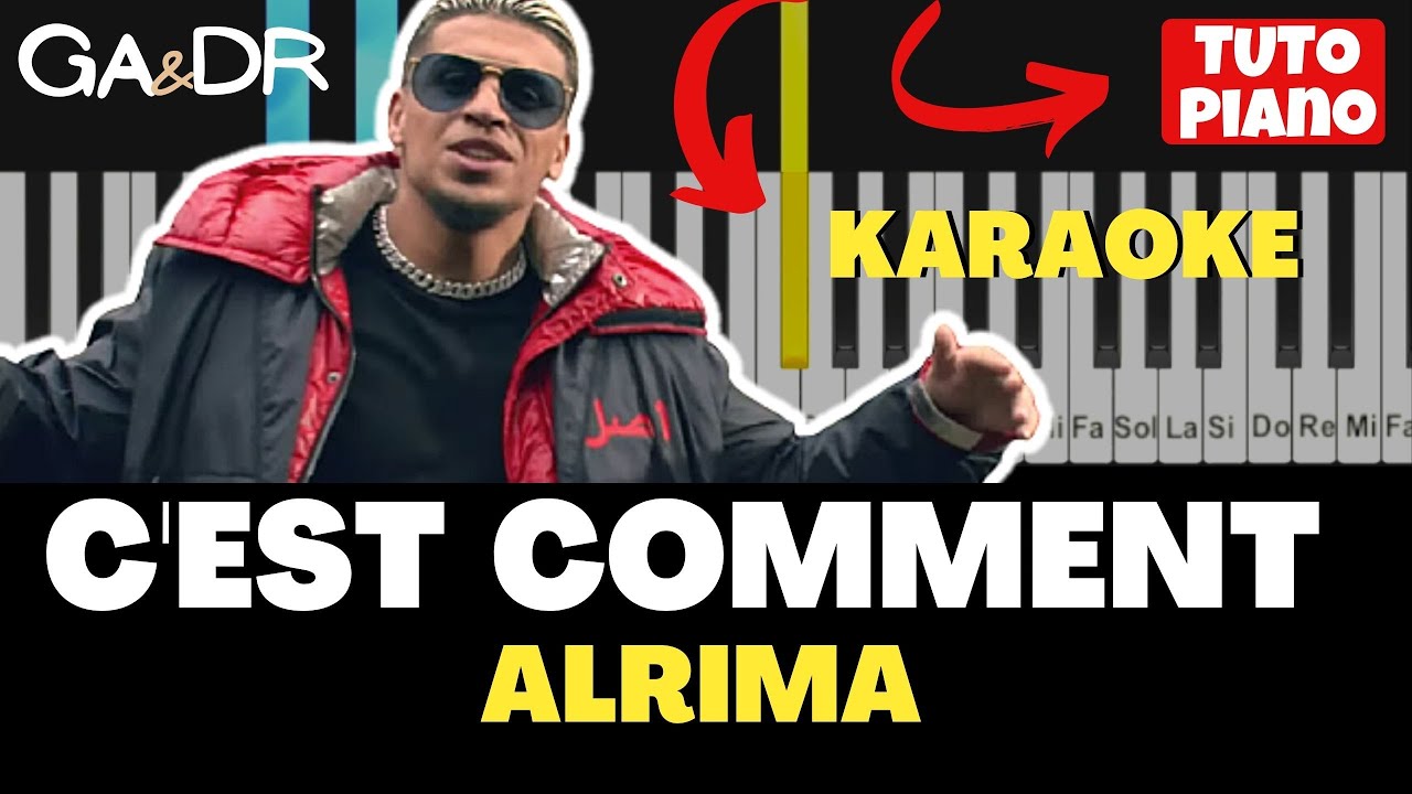 ALRIMA - C'est comment ( PIANO TUTO ) avec paroles [ Ga&Dr Piano ]