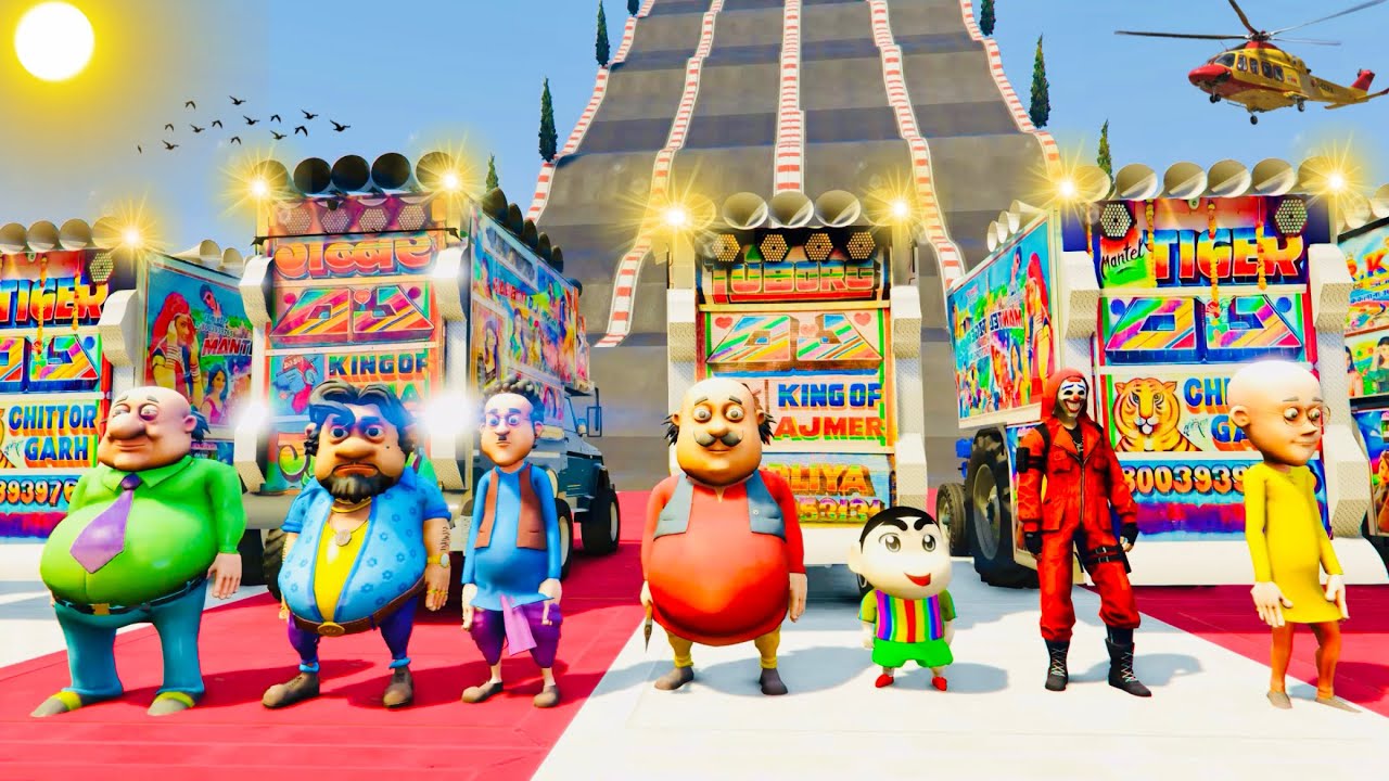 GTA-5 MOTU और PATLU ने समुंद्र में किया 🥶😱😳World’s Highest Super Mega Ramp Challenge 😱🤯 Part:-3
