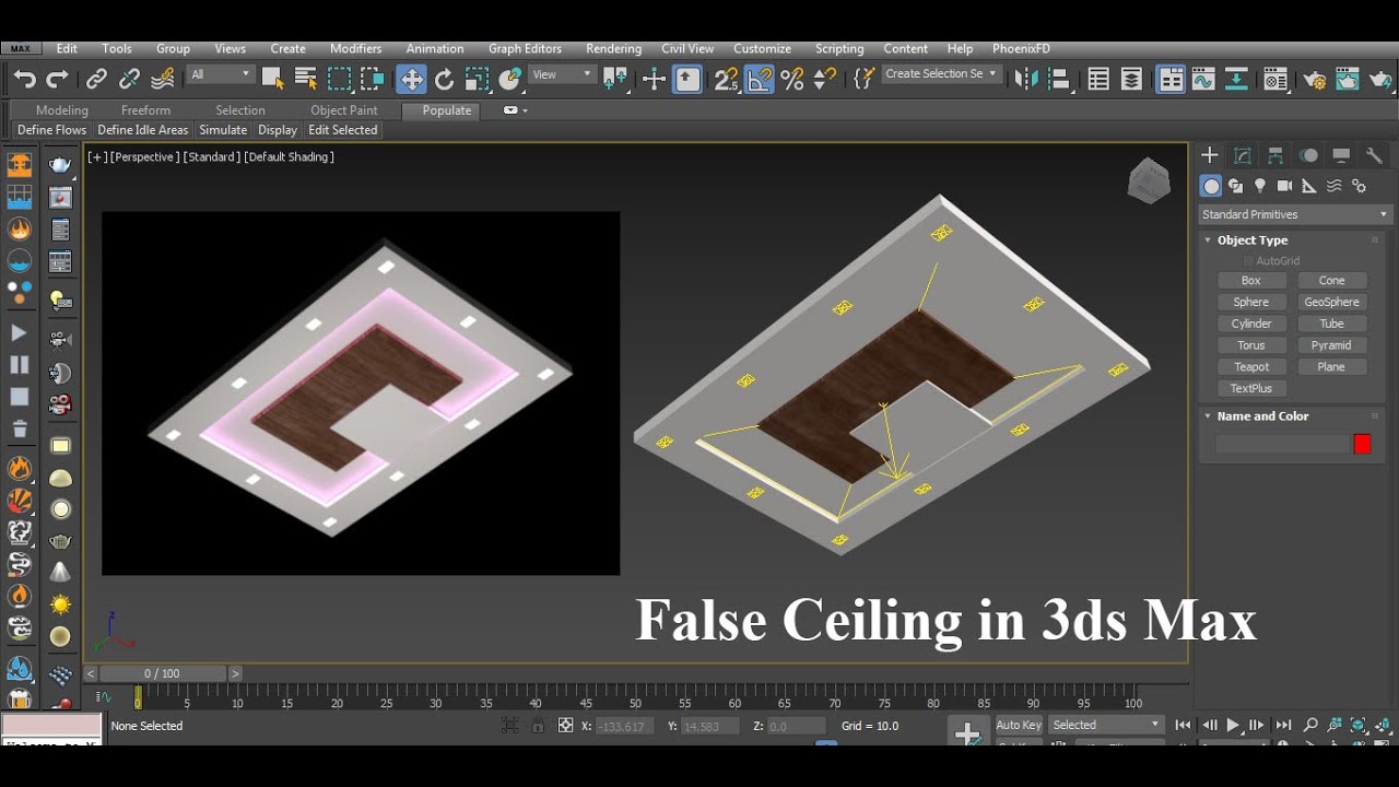 False Ceiling in 3ds Max | False Ceiling Design in 3ds Max with V-Ray Light