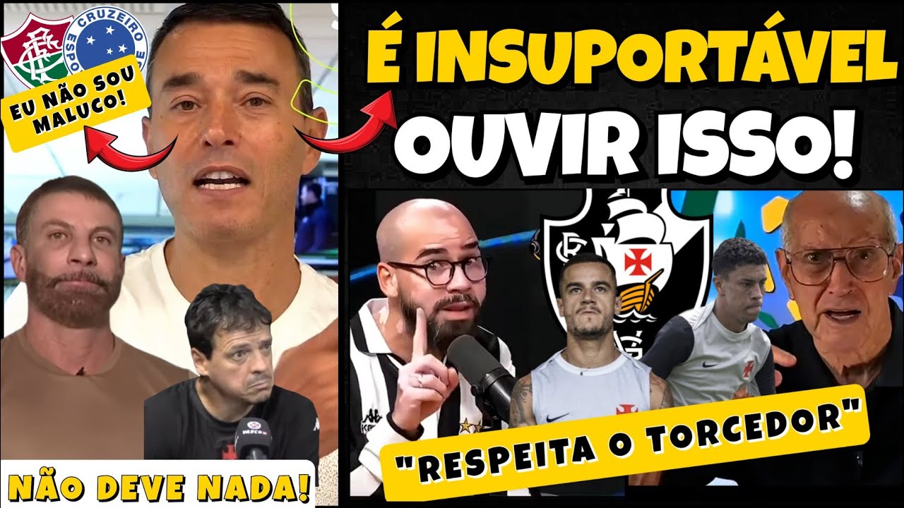 RIZEK PROVOCA A TORCIDA DO VASCO POR COBRAR DINIZ/CANHOTINHA:ROJAS TEM QUE JOGAR/COUTINHO RINDO!