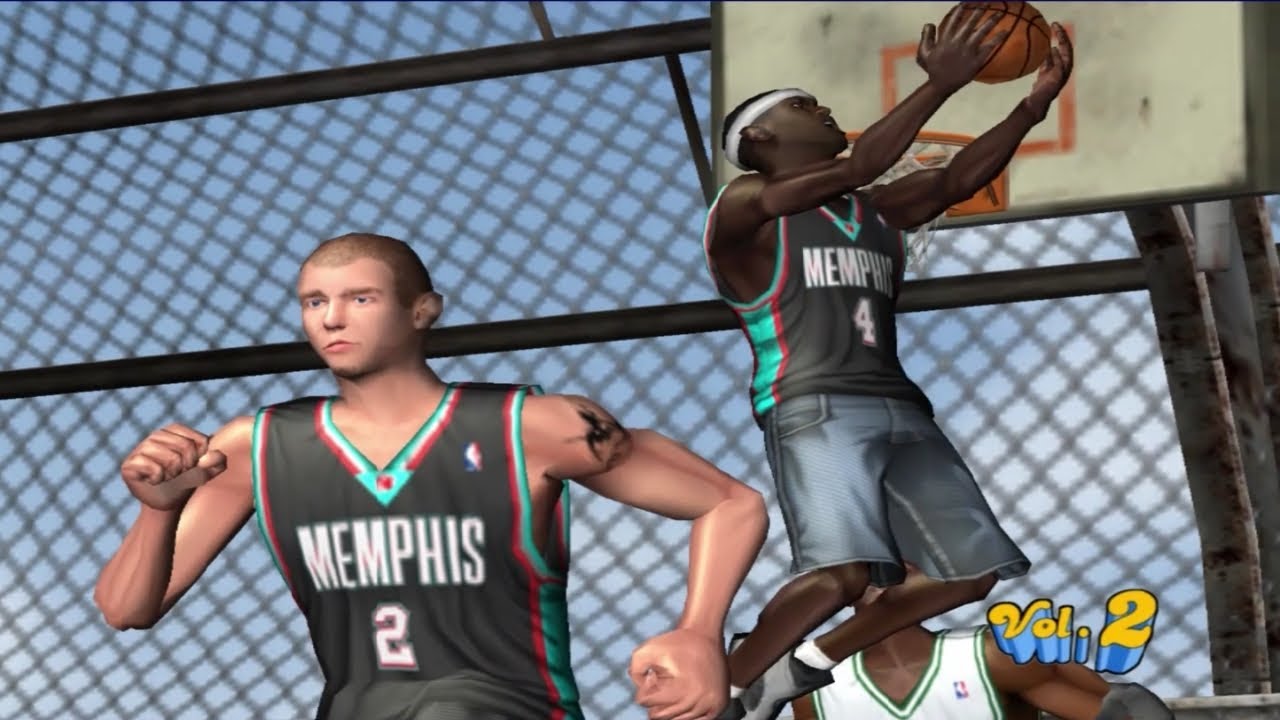NBA Street Vol. 2 (PS2) - Grizzlies vs. Celtics - Full Game