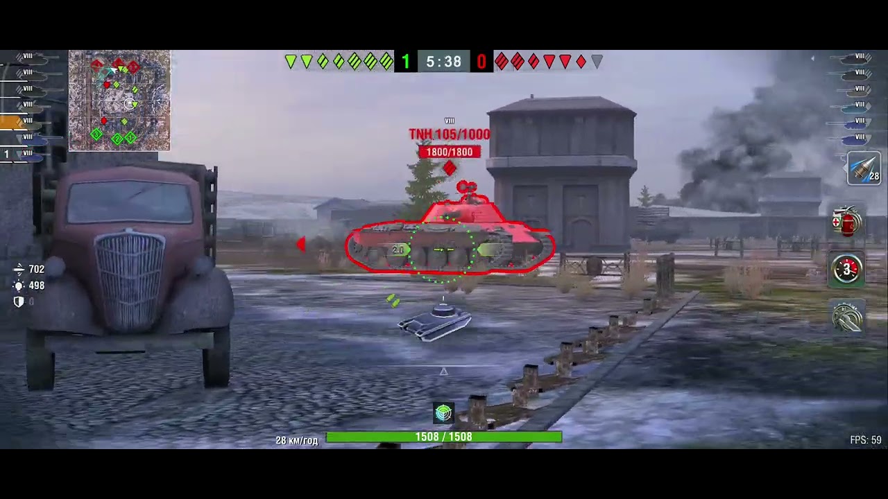 B-C Bourrasque дорога до трьох відміток. (WOT Blitz  on the sensor phone).