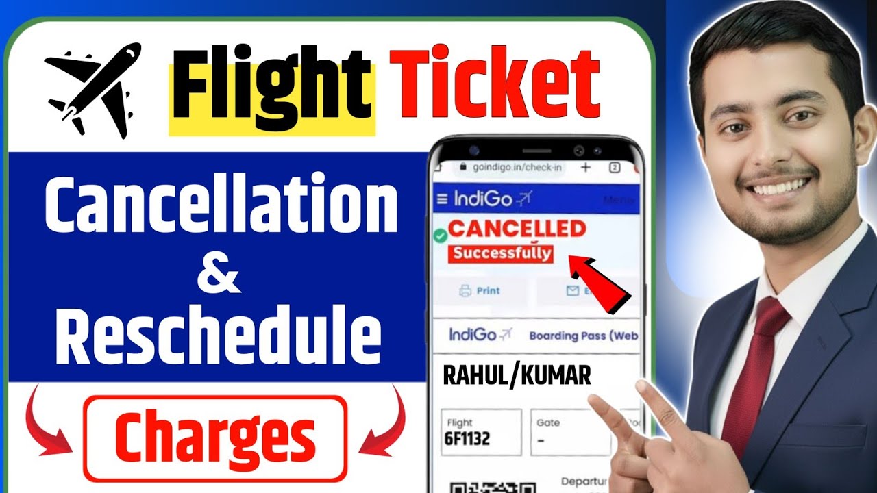 Flight ticket cancellation charges || how to cancel flight ticket and get full refund | Indigo & all