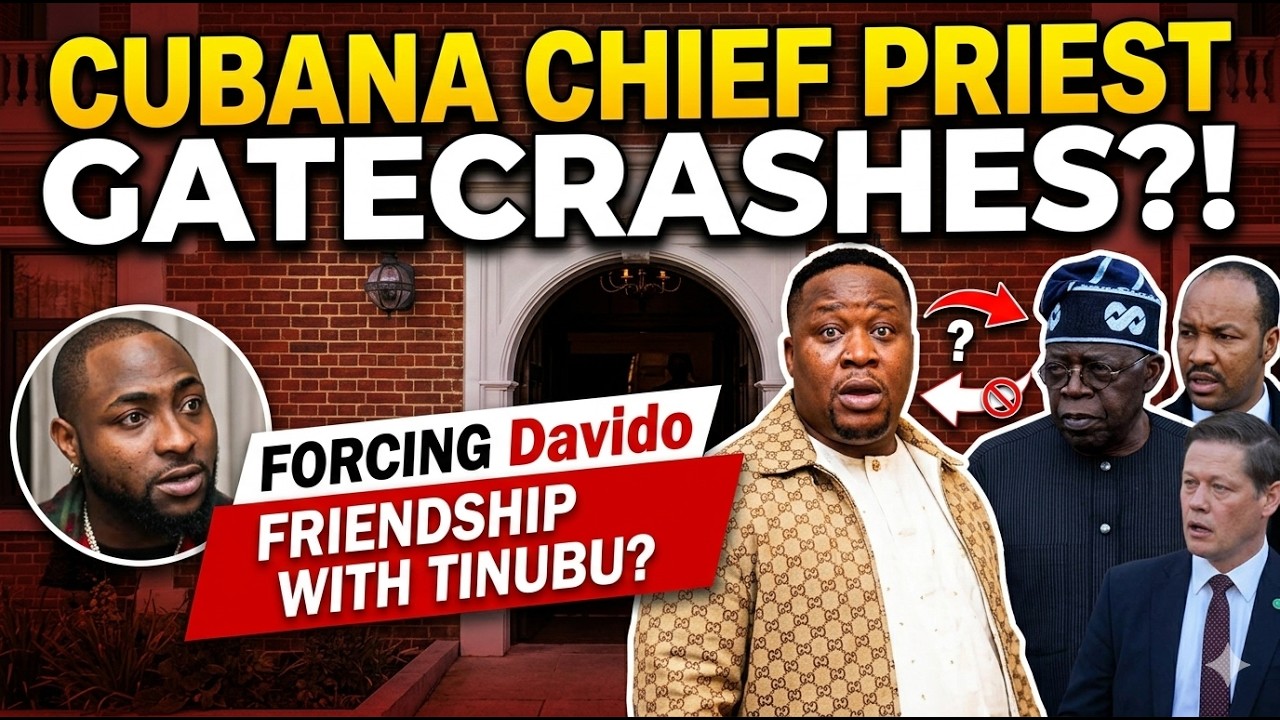 Cubana Chief Priest Gatecrashes Bola Ahmed Tinubu’s UK Visit? Forcing Friendship With Davido 😳