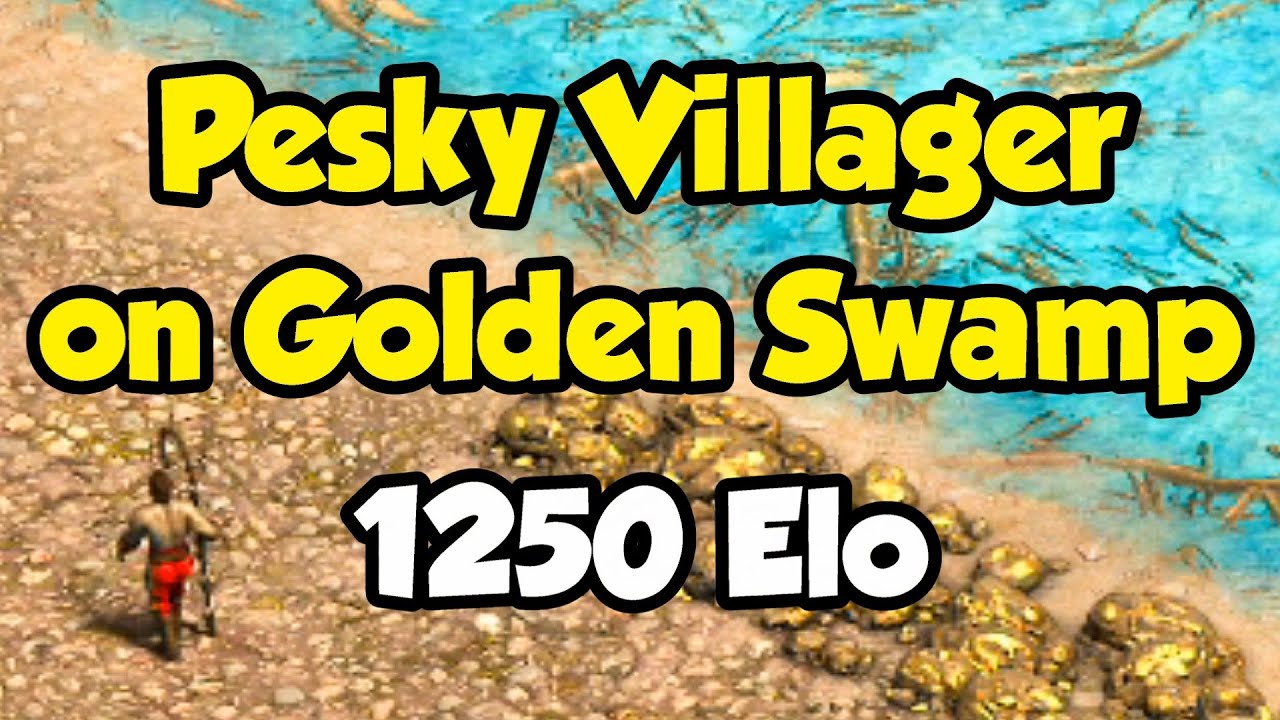 AoE2 1v1 Game - Pesky Villager on Golden Swamp