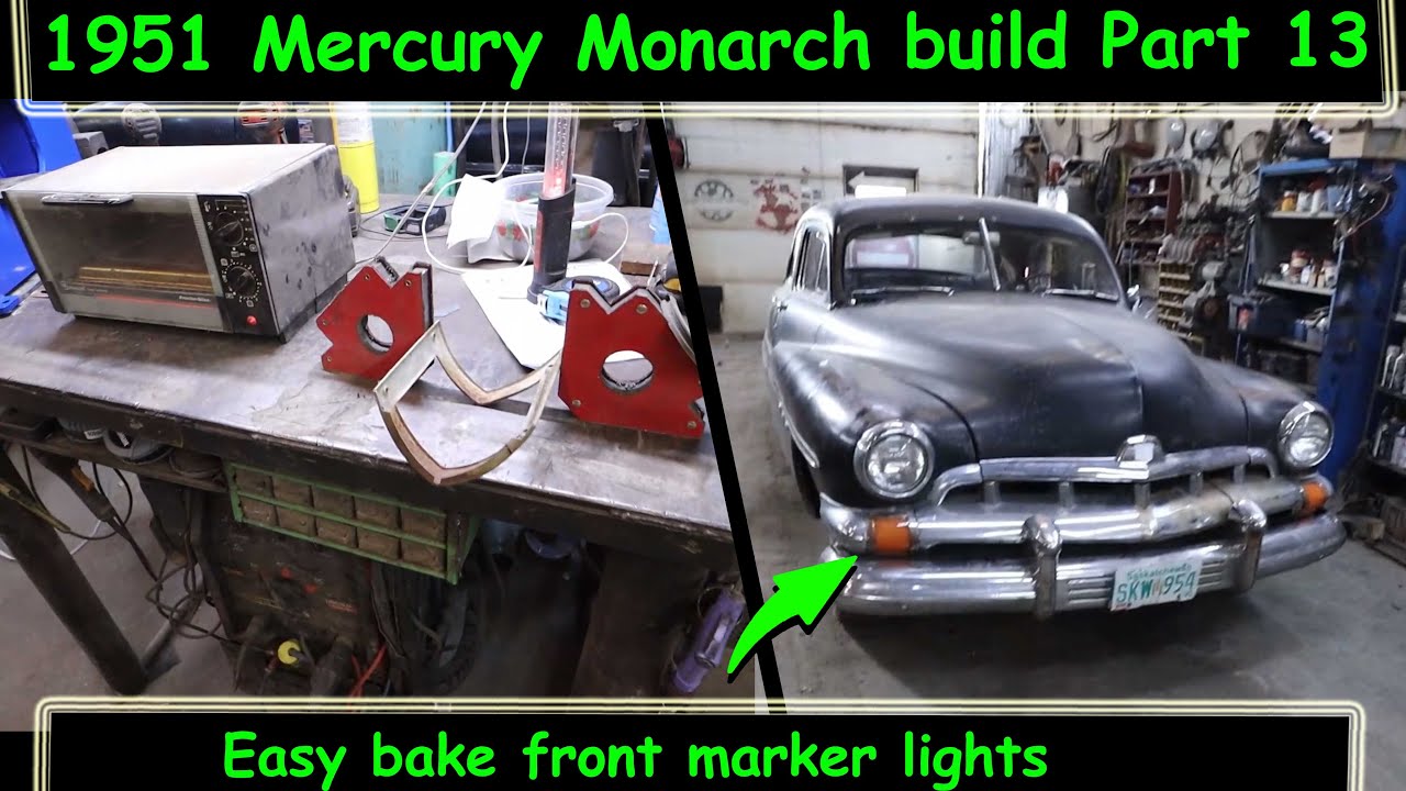 Making front marker lenses with a toaster oven - Mercury Monarch build part 13