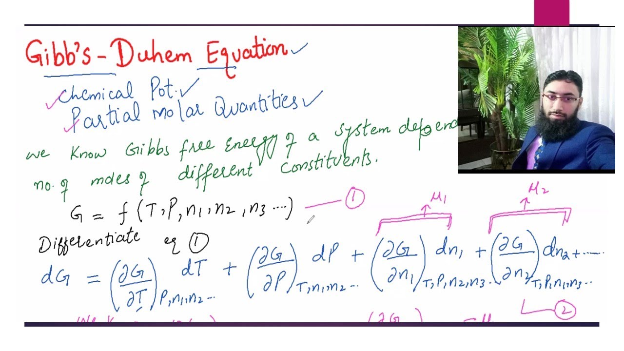 Gibbs Duhem Equation|Gibbs Duhem Margules|Physical Chemistry|Thermodynamics|Urdu|Hindi|Saad