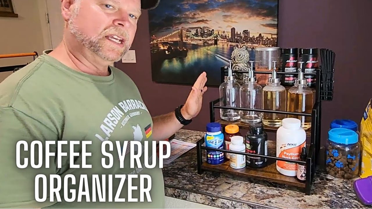 Coffee Syrup Organizer | 3 Tier Coffee Syrup Holder