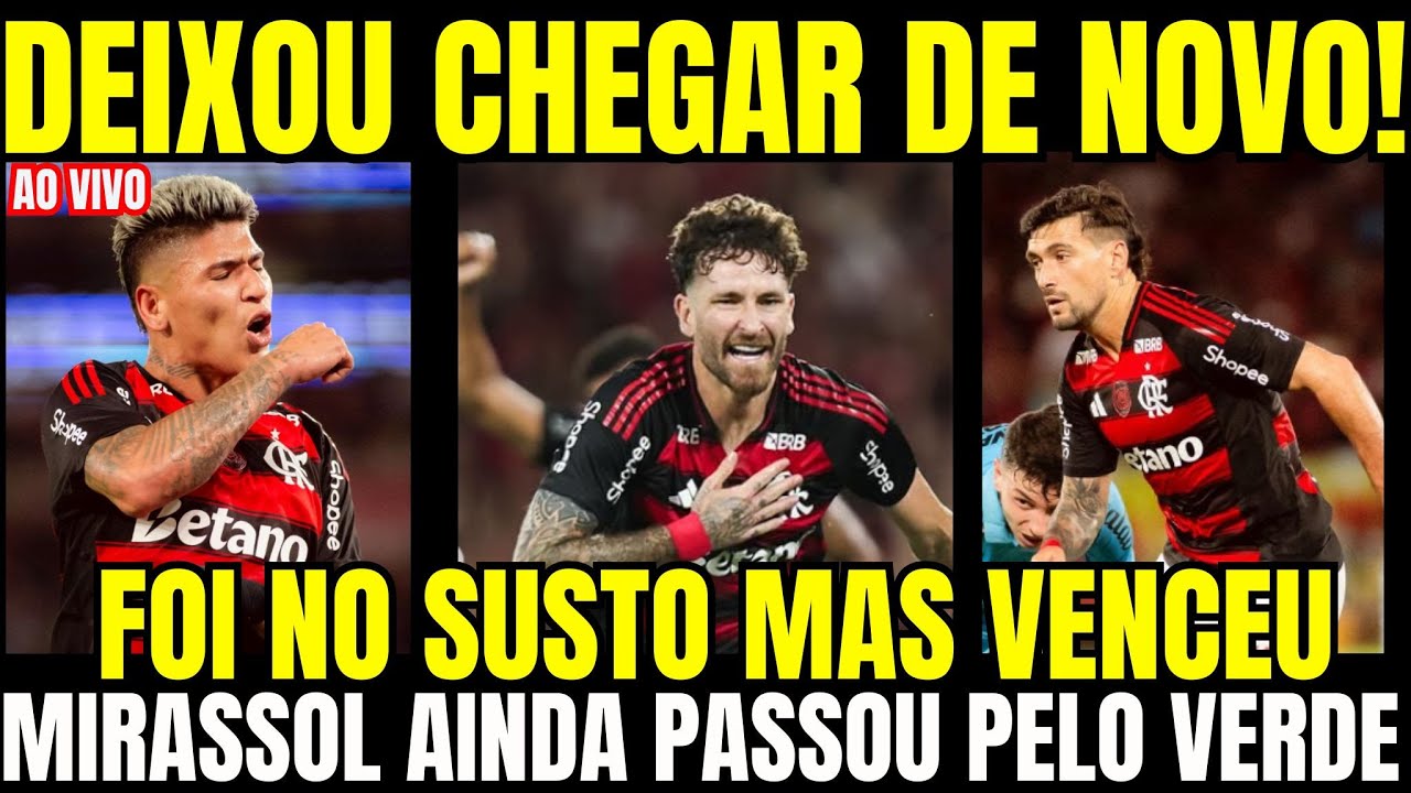 FLAMENGO JOGA BEM, LEVA SUSTO NO FIM MAS VOLTA A BRIGA PELO CAMPEONATO BRASILEIRO