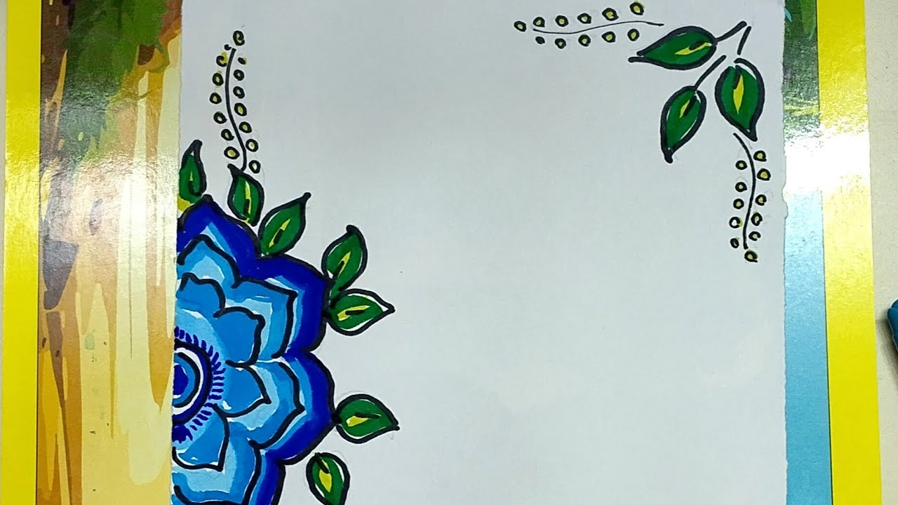 Sree Sree Arts - HOW TO DRAW SIMPLE BORDER DESIGN #art #drawing #rangolidesigns #mehandi 
