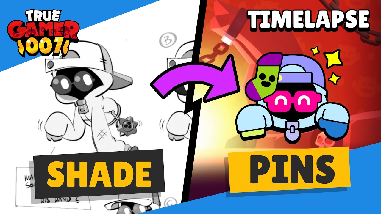 How I made SHADE PINS for Brawl Stars | #Shade