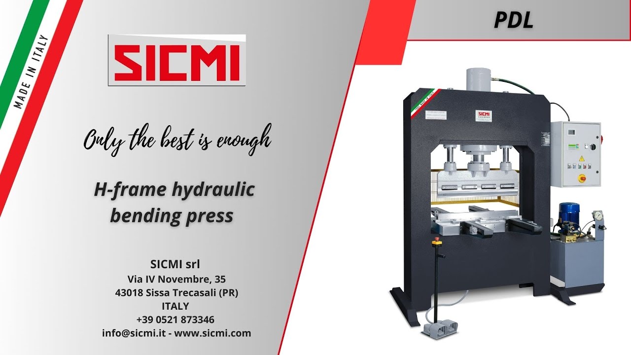Pressa idraulica piegatrice - Piegatura della lamiera - Pressa oleodinamica da officina - SICMI