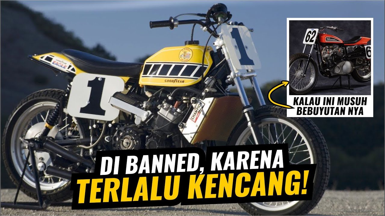 Motor 2 Tak TERKENCANG dan TERCEPAT Di Balapan Flat Track - Yamaha TZ750 vs HD XR750 Jagoan 4 Tak