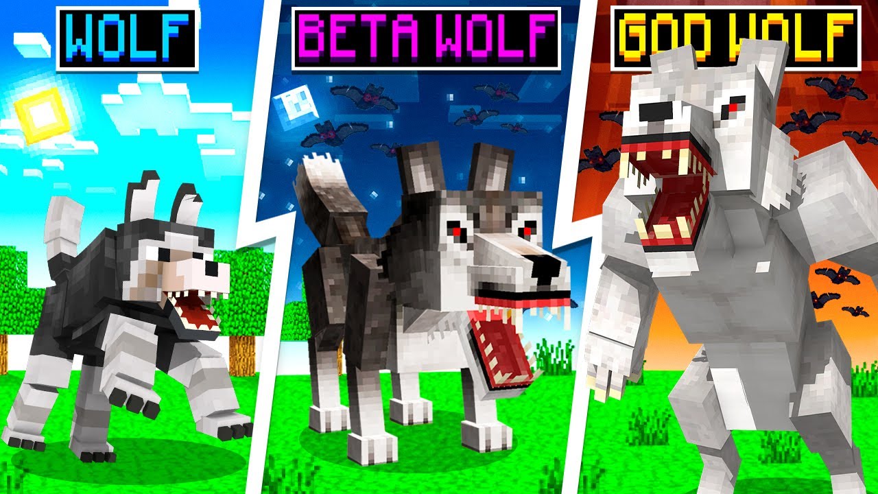 Улучшение BABY WOLF до BODY WERWOLF в Minecraft