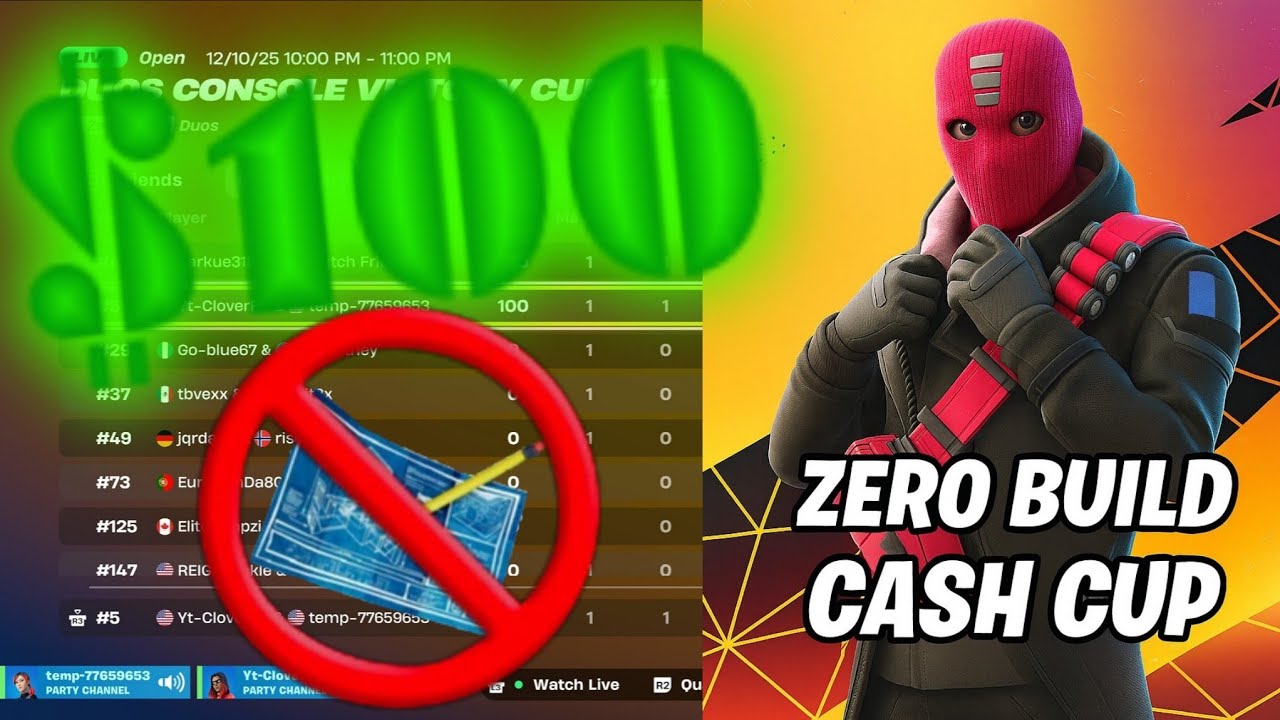 I GOT Zero Build Earnings in Chapter 7! Zero Build Console Duo Victory Cup ($200)