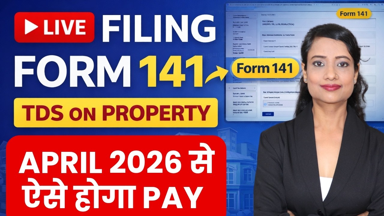TDS on Property - No more 26QB from April 2026 ❌ Use this form instead | Live Filing of New Form ...