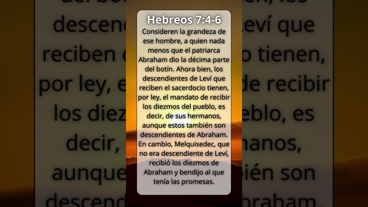 Hebreos 7:4-6 #amor #bible #shorts