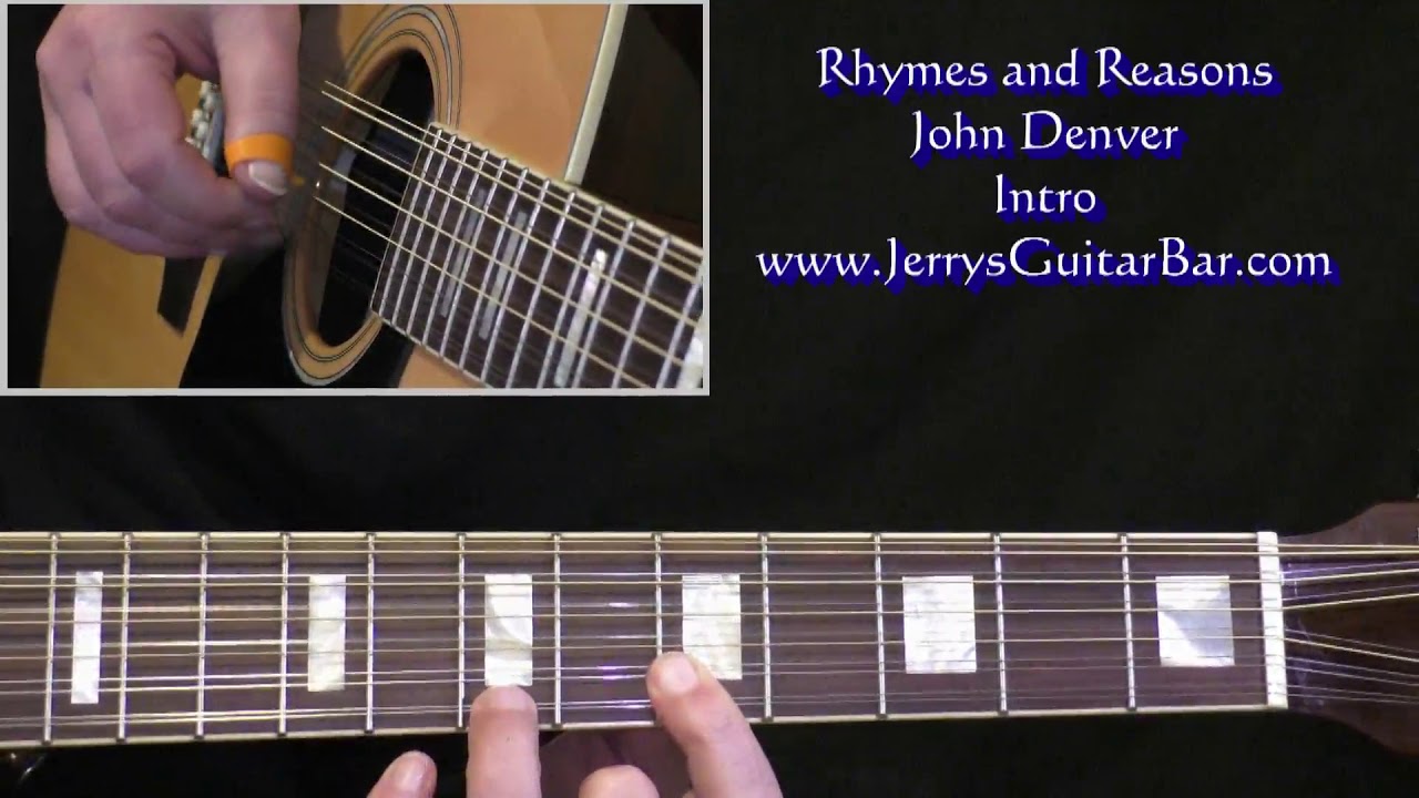 John Denver Rhymes and Reasons Intro Guitar Lesson (12 String)
