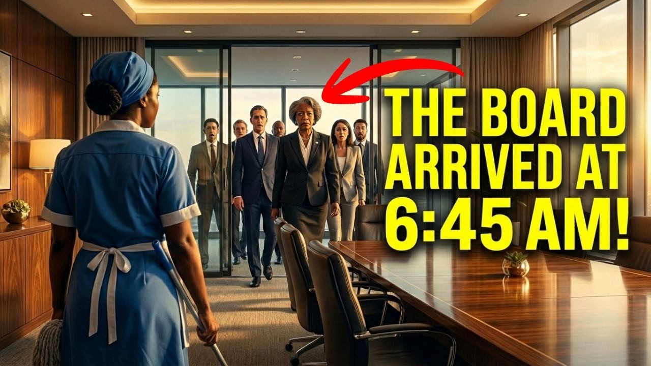 She Cleaned the Boardroom Every Night — The Day They Found Out Who She Was
