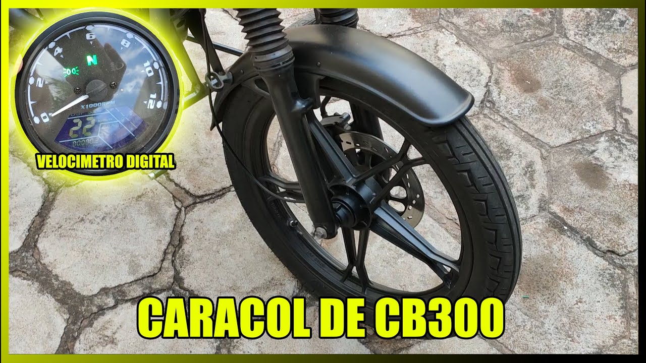 Colocando caracol de CB300 na INTRUDER 125 com velocímetro digital.