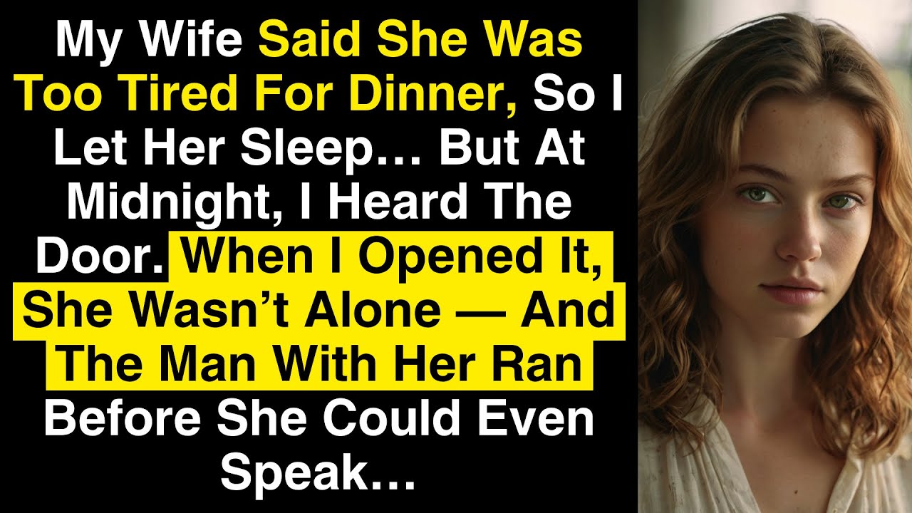 She Said She Was Tired. Then I Opened the Door — And He Ran.