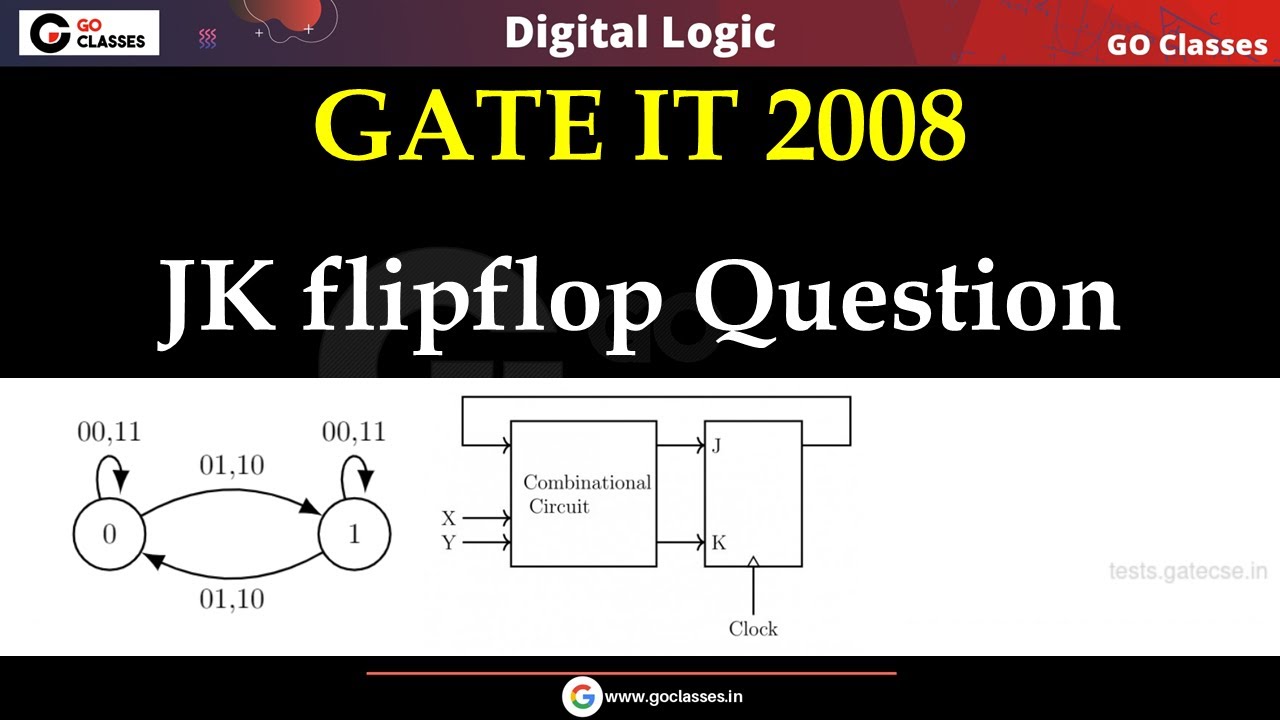 GATE IT 2008 Question 37 - JK Flip flop | XY Flipflop | Sequential Circuits | Digital Logic