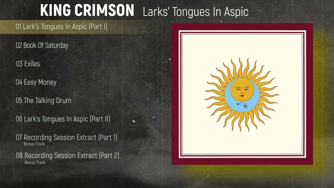 King Crimson - Larks' Tongues In Aspic (Album Visualiser)