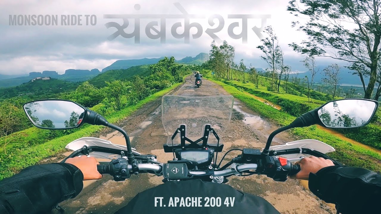 Ride To Trimbakeshwar Nashik | Pahine Waterfall | Monsoon Diaries ft. Apache 200 4V | New Mods !