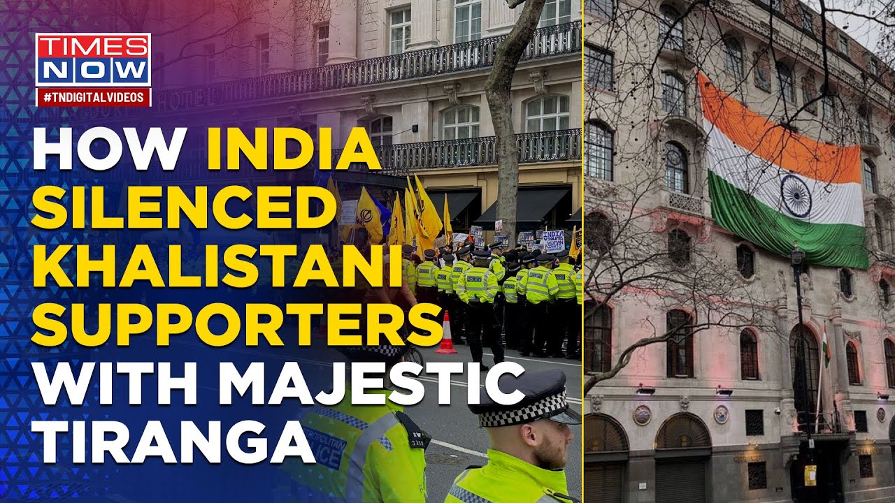 Indians Unfurl Grand Tricolour Atop Indian Mission in UK In A Befitting Reply To Khalistani Thugs