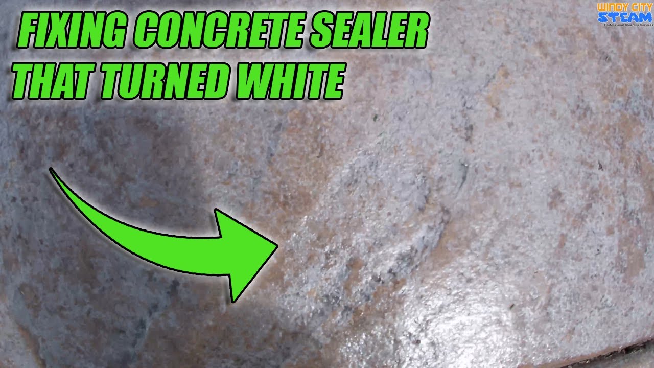 How To Fix Concrete Sealer Turned White - Fogging Due To Over Application - Concrete Sealing Issues