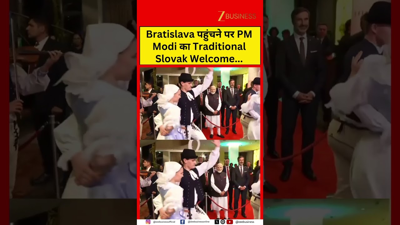 PM Modi Arrives in Slovakia: Traditional Ceremony in Bratislava Steals the Spotlight