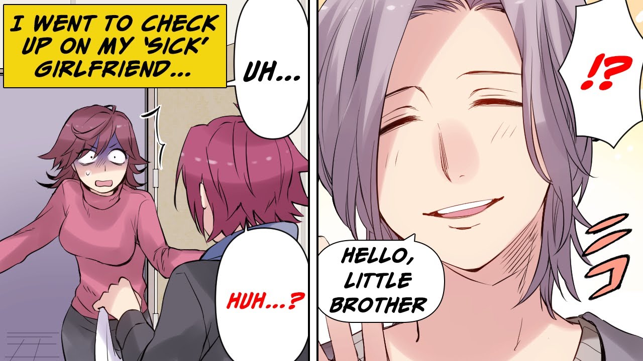 “WHAT!?” My older brother was at my girlfriend’s house... I met someone online... [Manga dub]