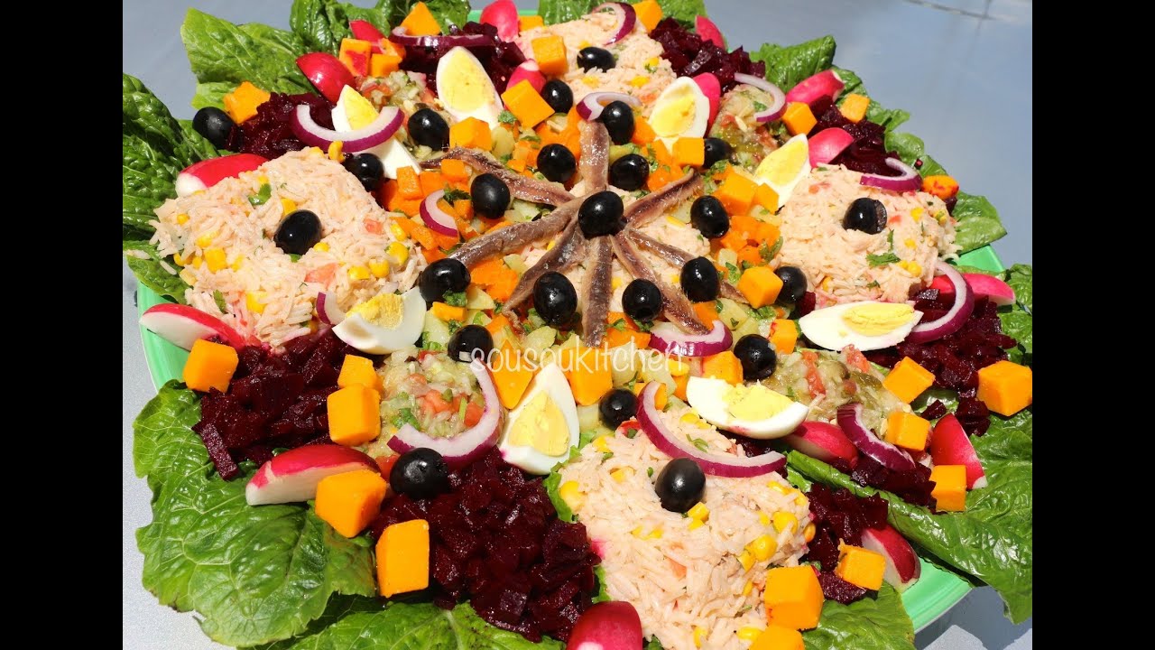 Salad Recipe/Recette de Salade- سلطة مغربية Cuisine Marocaine