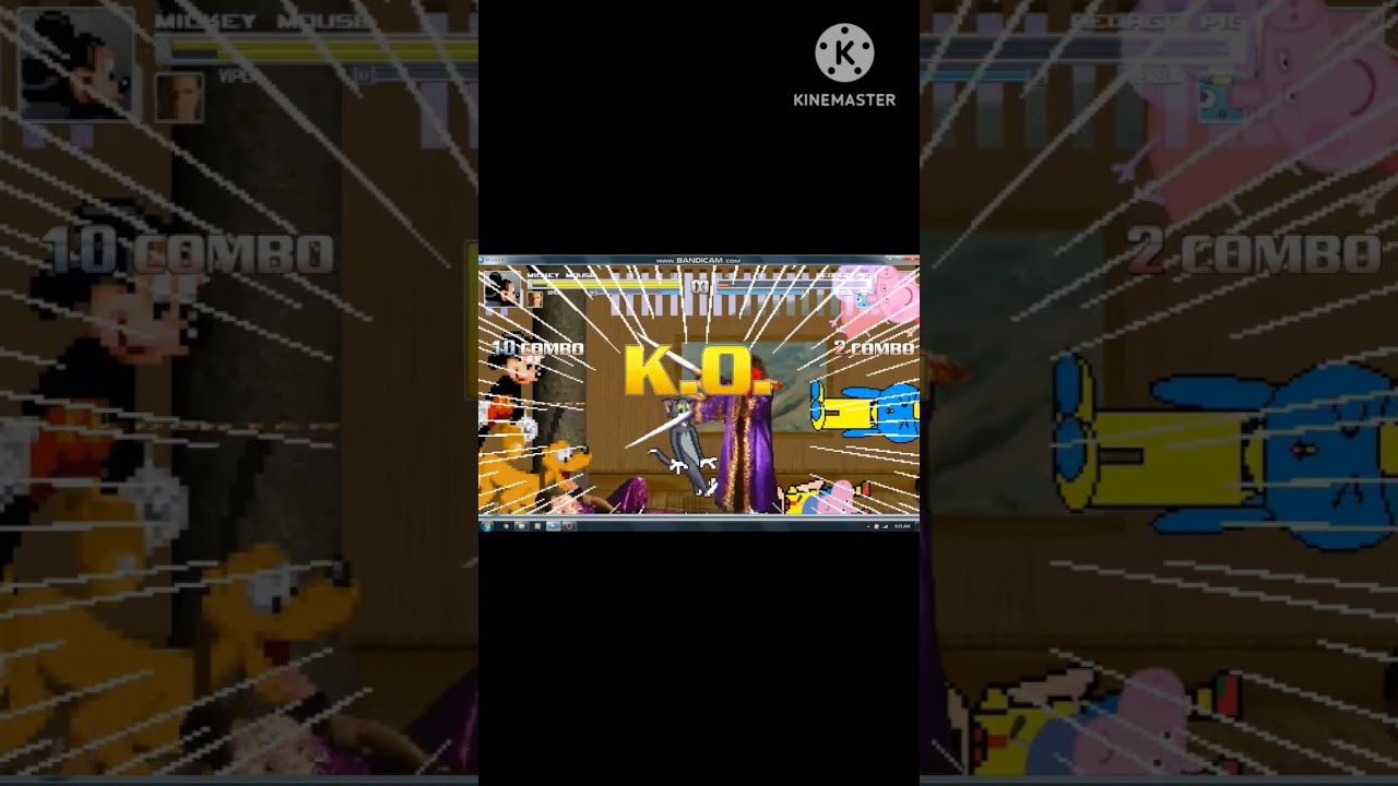 MUGEN: Team Mickey Mouse Vs Team George Pig - YouTubeShorts