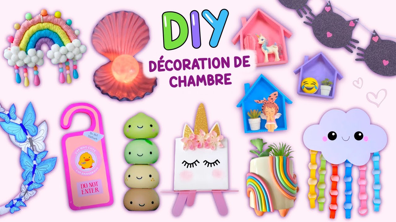 10 BRICOLAGE IDÉES DE DÉCORATION DE CHAMBRE - DECORATION MURALE CHAT - DECOR DE BUREAU LICORNE