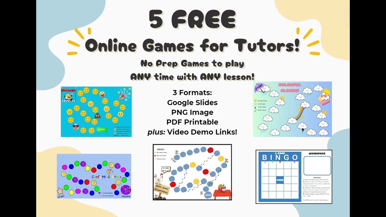 Using No Prep Games for Online Fun and Learning