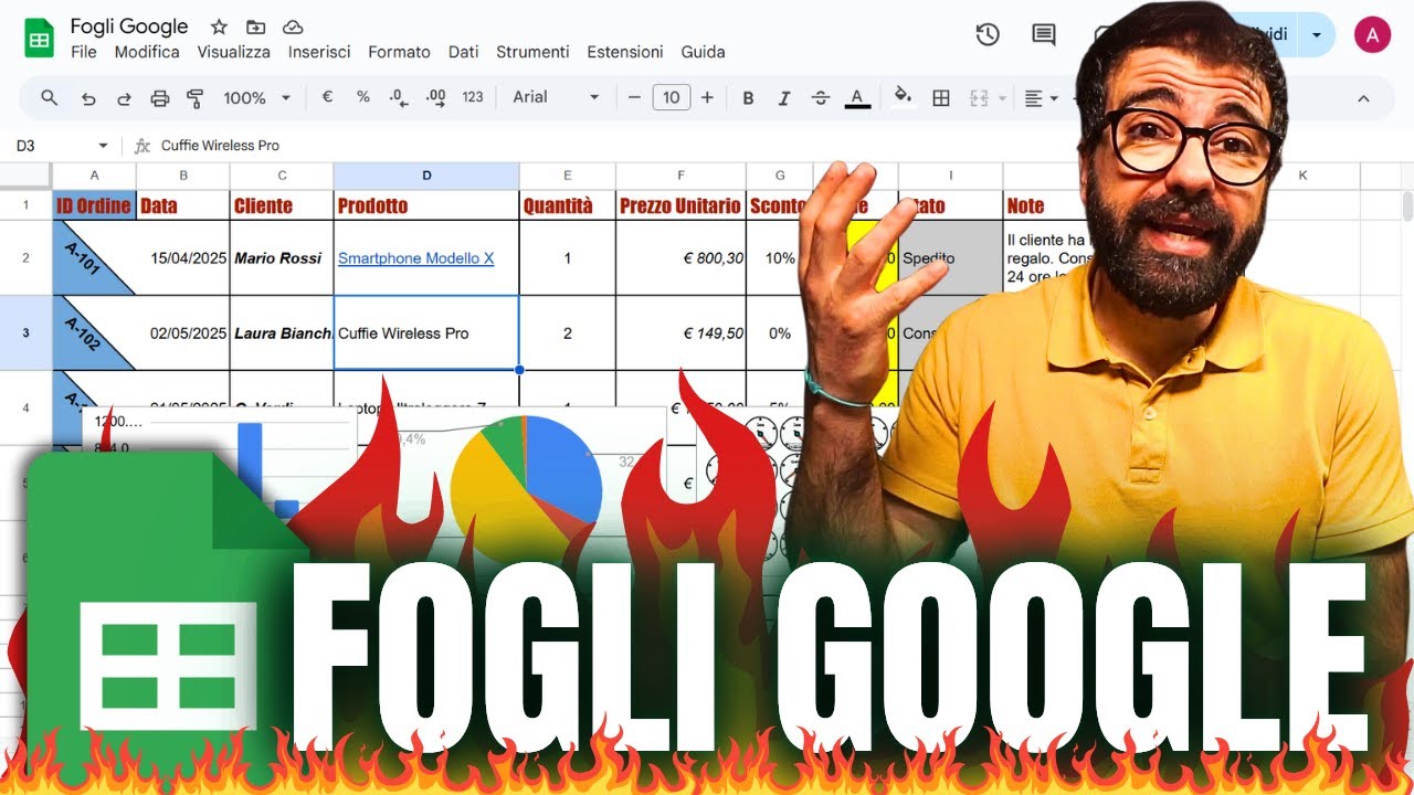GOOGLE SHEETS 👉 CORSO COMPLETO PER TUTTI sui FOGLI DI GOOGLE