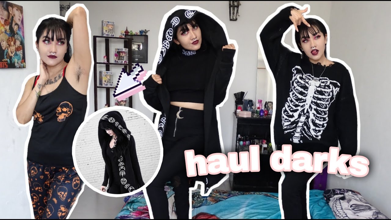 Probando la ropita mas EMO Y DARKS del MUNDO 🖤 | shein haul
