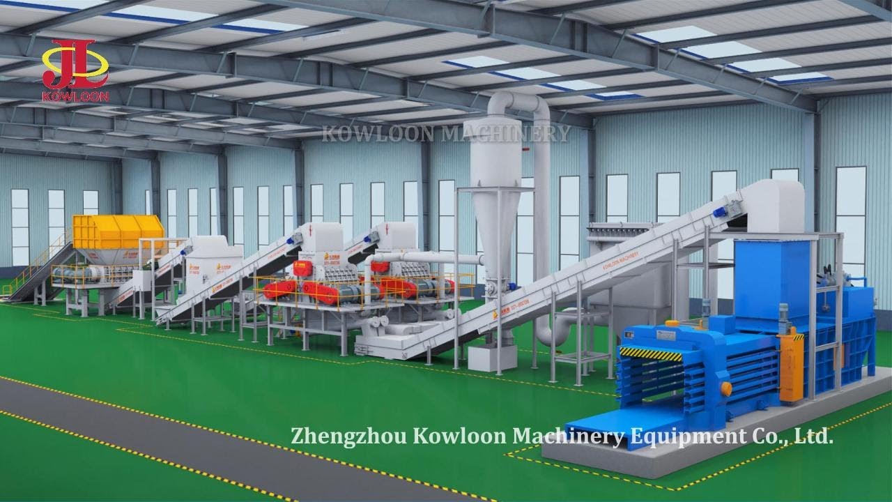 Waste Carton Paper Shredder, OCC Cardboard Recycling Plant, Dry pulp making factory equipment