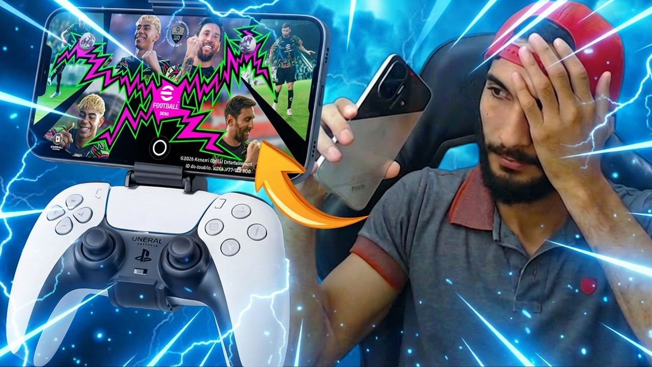 Não consigo jogar com Controle no eFootball 26 Mobile