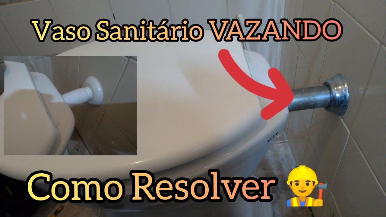 Vaso Sanitario Vazando 👷 Como fazer o conserto no Tubo de ligação  D.I.Y Faça você mesmo