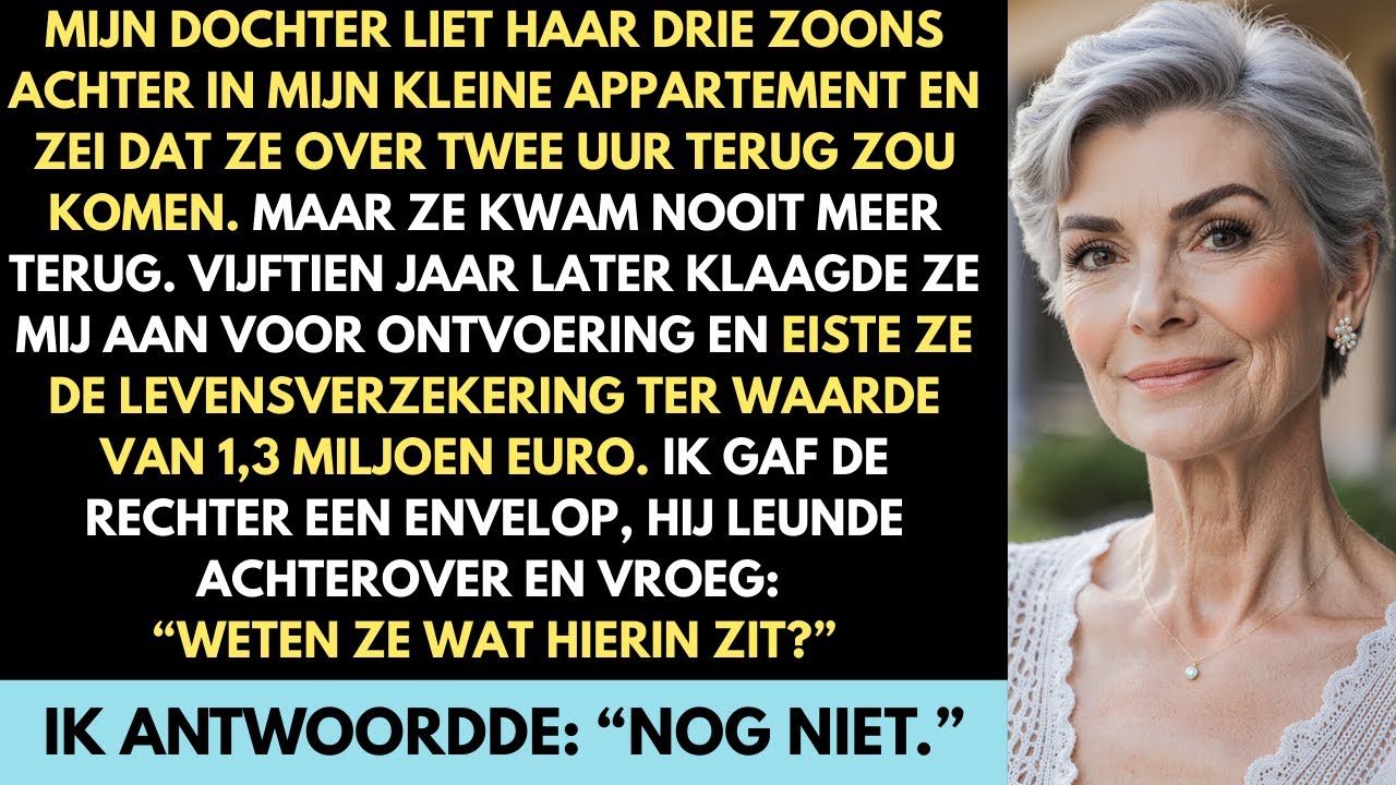 Mijn dochter liet haar drie zoons bij mij achter en verdween—16 jaar later klaagde ze mij aan.