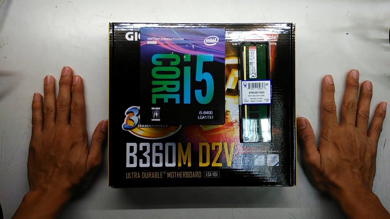 Intel i5 8400 with Gigabyte B360M D2V