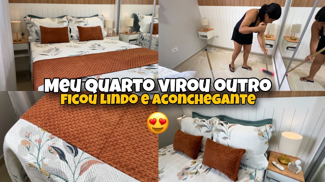 FAXINA PESADA + DECORAÇÃO: Transformei meu quarto e o resultado ficou lindo! 😍✨