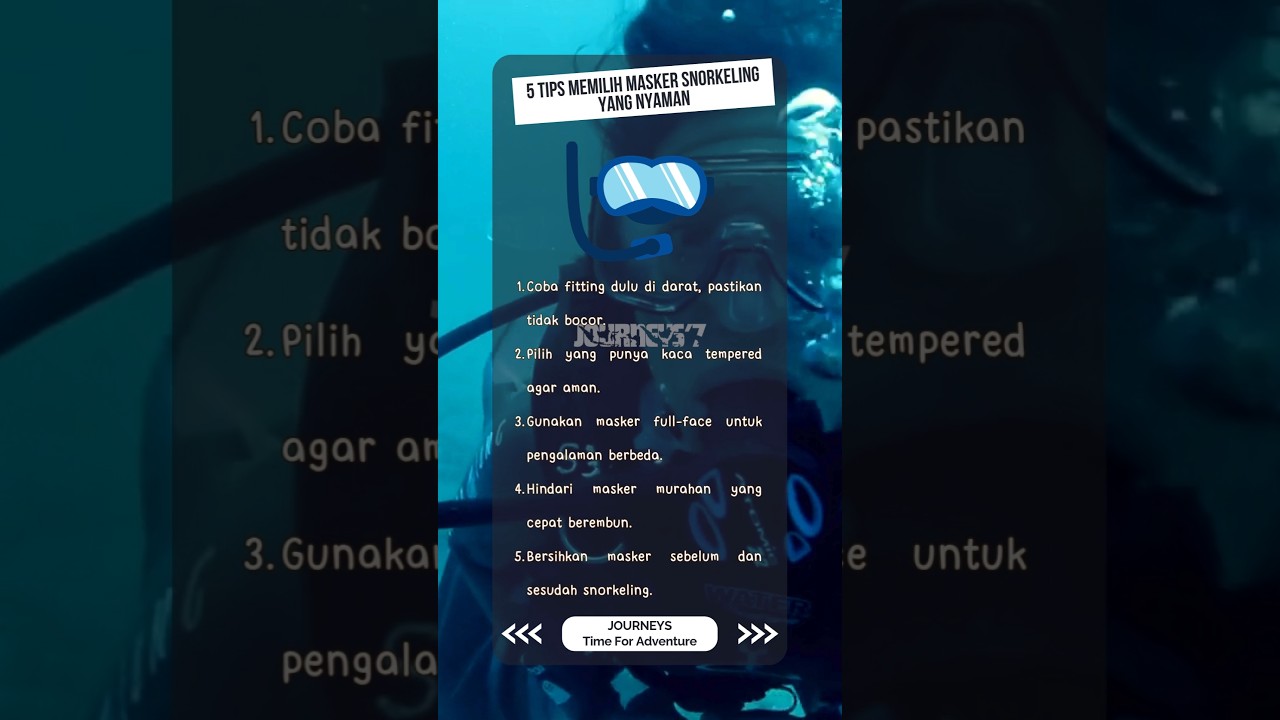 5 Tips Memilih Masker Snorkeling Yang Nyaman #snorkeling #fyp #viral #alam #tips