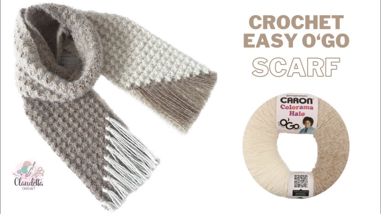 CROCHET easy O'GO Scarf / ONE ROW REPEAT 😍