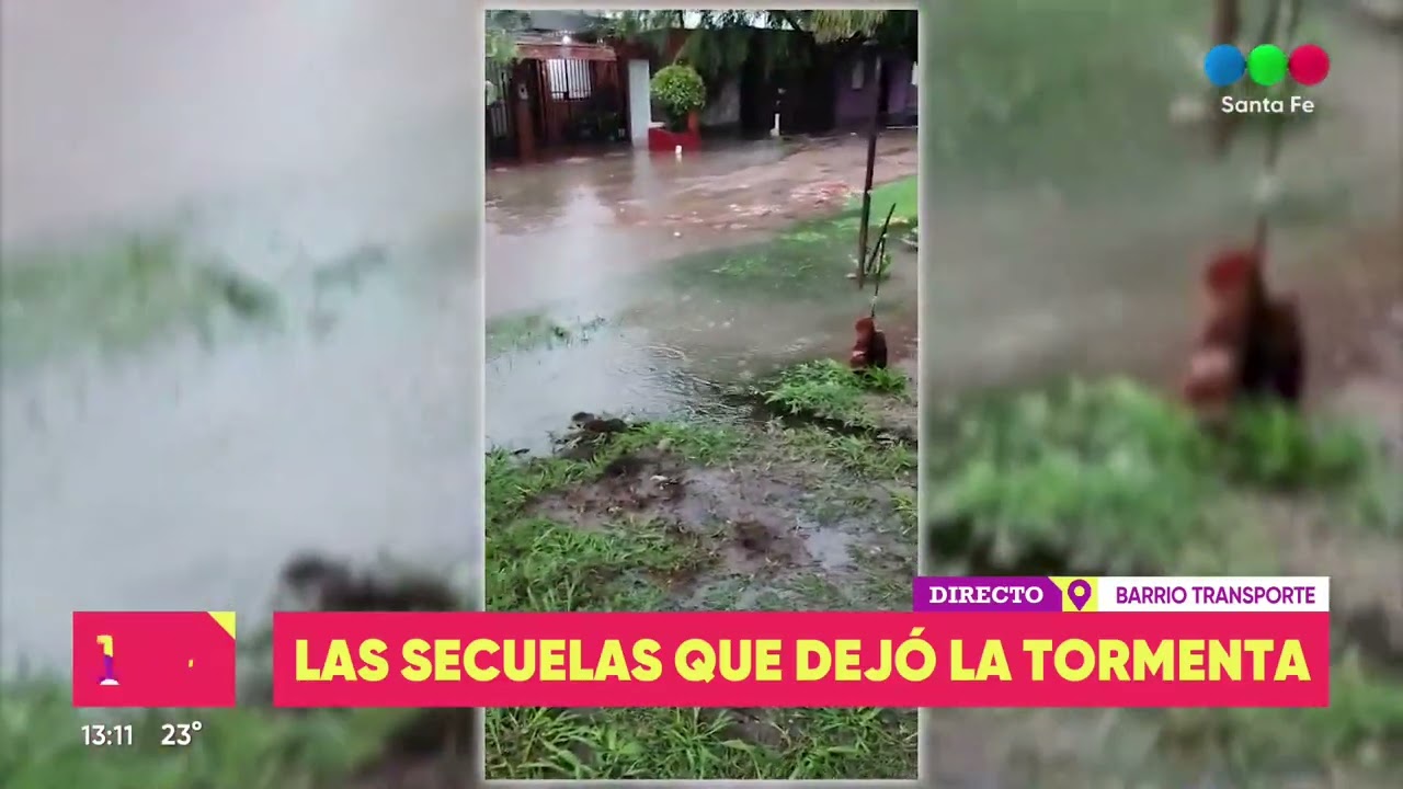 Barrio Transporte: así se encuentran las calles tras las lluvias de esta mañana