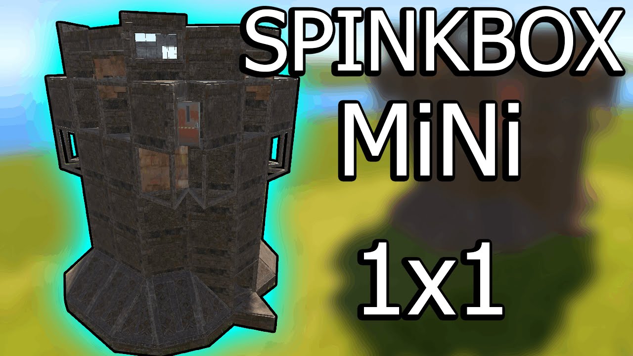 MiNi SpinkBox BUILD TUTORIAL *RUST* NEW META 1x1 SNOWBALL BASE
