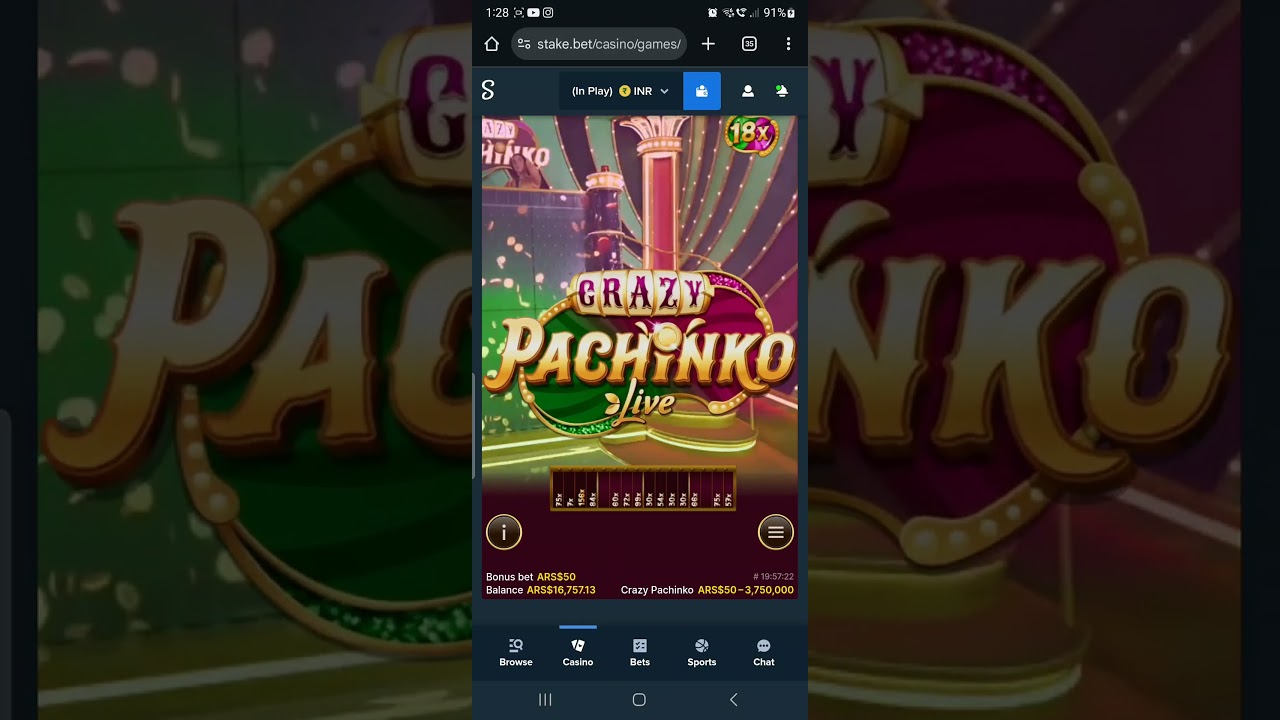worst 18x crazy pachinko😭😭😭😭😭 #gaming #slotscasinogames #evolutioncasino #crazypachinko