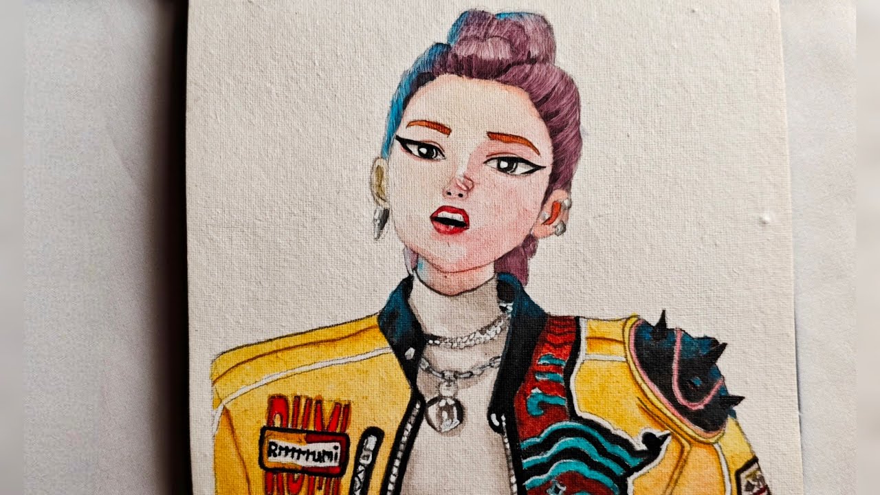 Drawing Rumi From Kpop Demon Hunters